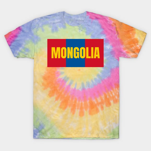 Mongolia Flag Colors T-Shirt by aybe7elf